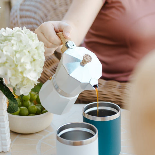 GROSCHE Milano – Italian coffee maker, 6 cups (White)