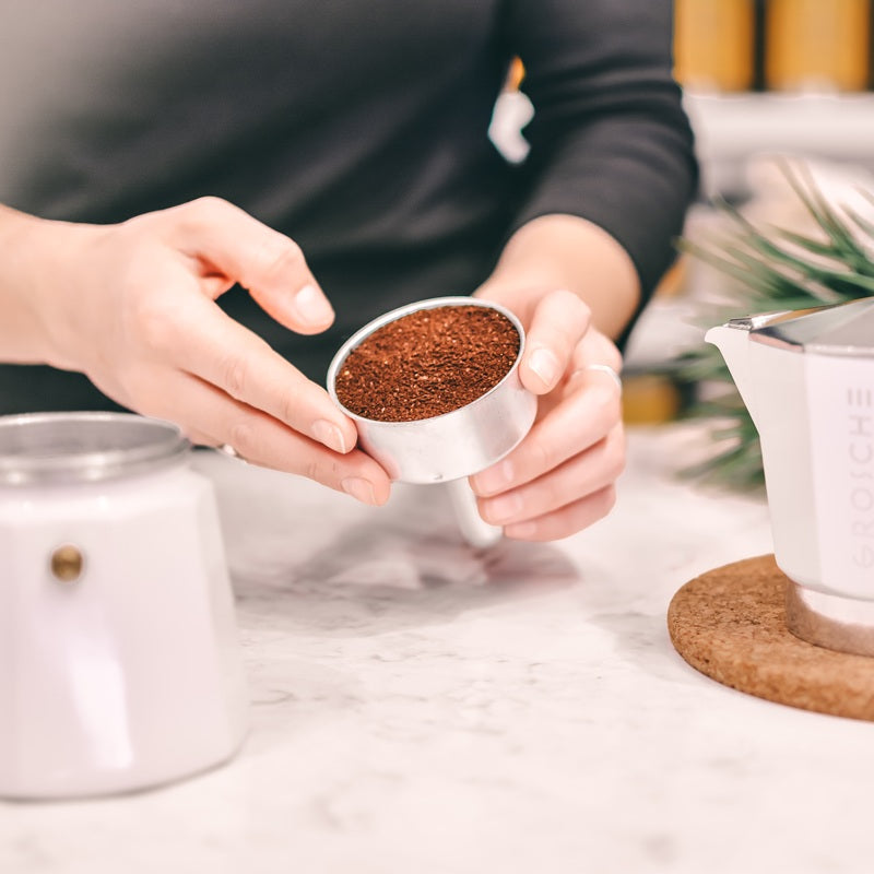 GROSCHE Milano – Cafetière italienne 6 tasses (Blanc)
